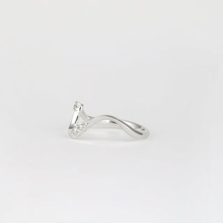 0.11 TCW Round Lab Grown Diamond Curved Wedding Band