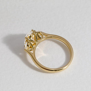 1.90 - 3.90 CT Oval  Lab Grown Diamond Three Stone Style Engagement Ring