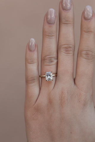 1.0 - 3.0 CT Radiant Diamond Hidden Halo Engagement Ring