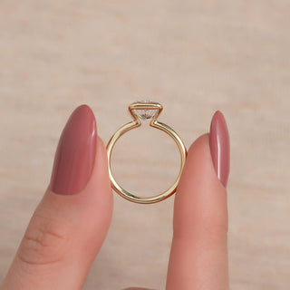 1.5-3.5 CT Radiant  Lab Grown Diamond Solitaire Setting Engagement Ring