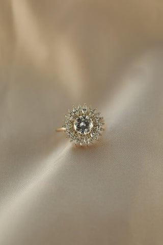 1.0 CT - 3.0 CT Round Diamond Halo Engagement Ring