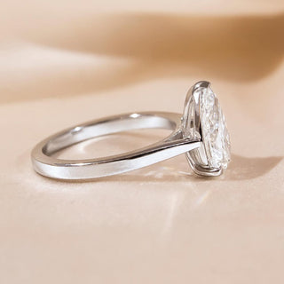 2.08 - 4.08 CT Pear  Lab Grown Diamond Solitaire Style Engagement Ring