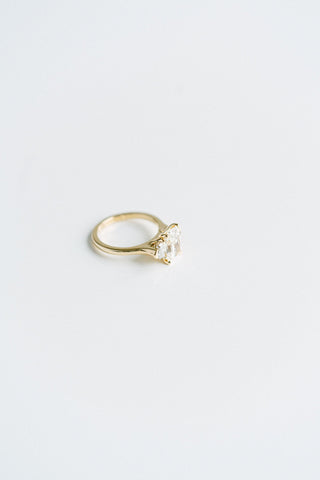 1.70 - 3.50 CT Radiant  Lab Grown Diamond Three Stone Engagement Ring