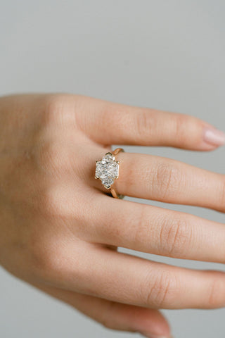 1.70 - 3.50 CT Radiant  Lab Grown Diamond Three Stone Engagement Ring