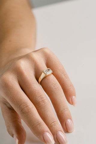 1.50 - 3.50 CT Radiant  Lab Grown Diamond Bezel Engagement Ring