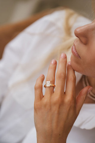 1.0 - 3.0 CT Radiant  Lab Grown Diamond Solitaire Engagement Ring