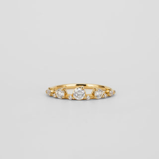 0.49 TCW Round Lab Grown Diamond Dainty Wedding Band