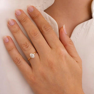 1.0 - 3.0 CT Oval  Lab Grown Diamond Hidden Halo Style Engagement Ring