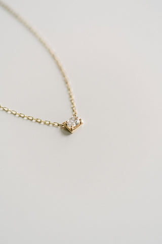 0.35 TCW Oval Moissanite Diamond Solitaire Necklace