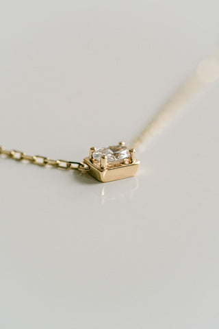 0.35 TCW Oval Moissanite Diamond Solitaire Necklace