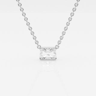 0.50 CT Radiant Moissanite Diamond Solitaire Necklace - violetjewels