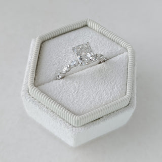 Cushion Diamond Pave Engagement Ring with elegant sparkle and refined craftsmanship