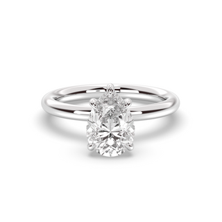 1.0-3.0 CT Pear Diamond Hidden Halo Engagement Ring