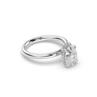 1.0-3.0 CT Pear Diamond Hidden Halo Engagement Ring