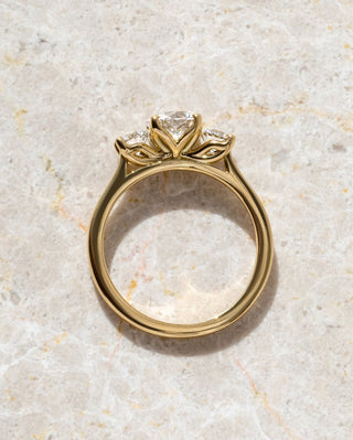 1.20 - 3.20 CT Round  Lab Grown Diamond Three Stone Style Engagement Ring