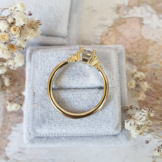 1.0 CT Radiant Cut Five Stone D/VS1 Lab Grown Diamond Engagement Ring - violetjewels