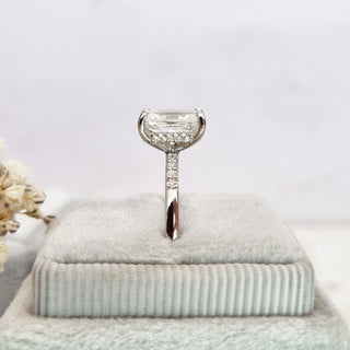 1.51 CT Radiant Hidden Halo F/VS1 Lab Grown Diamond Engagement Ring - violetjewels