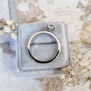 1.51 CT Radiant Hidden Halo F/VS1 Lab Grown Diamond Engagement Ring - violetjewels