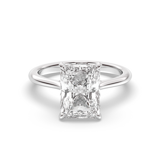 1.0-3.0 CT Radiant Diamond Hidden Halo Engagement Ring