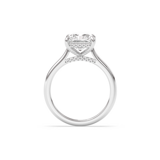 1.0-3.0 CT Radiant Diamond Hidden Halo Engagement Ring