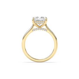 1.0-3.0 CT Radiant Diamond Hidden Halo Engagement Ring