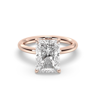 1.50-3.50 CT Radiant Diamond Hidden Halo Engagement Ring