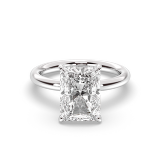1.50-3.50 CT Radiant Diamond Hidden Halo Engagement Ring