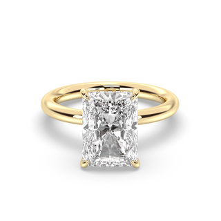 1.50-3.50 CT Radiant Diamond Hidden Halo Engagement Ring