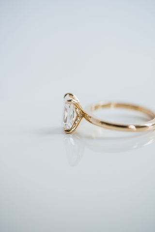 1.85 - 3.50 CT Radiant  Lab Grown Diamond Hidden Halo Engagement Ring