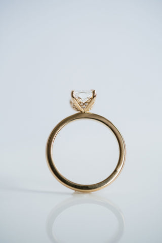 1.85 - 3.50 CT Radiant  Lab Grown Diamond Hidden Halo Engagement Ring