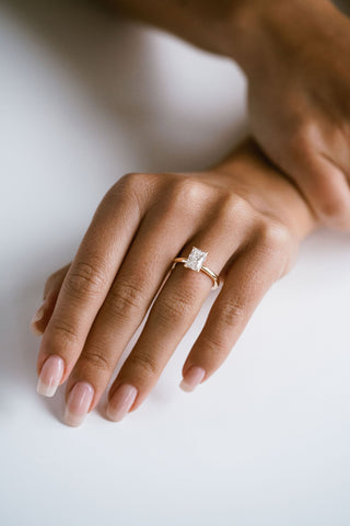 1.85 - 3.50 CT Radiant  Lab Grown Diamond Hidden Halo Engagement Ring