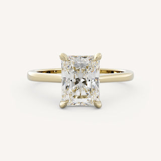1.0-3.0 CT Radiant  Lab Grown Diamond Solitaire Engagement Ring