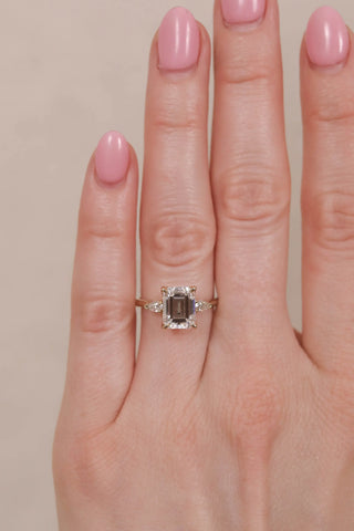 1.0 - 3.0 CT Emerald Diamond Three Stone Engagement Ring