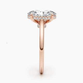2.5ct Oval G- VS Hidden Halo Diamond Engagement Ring