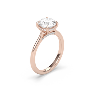 1.30-3.50 CT Round Diamond Hidden Halo Engagement Ring