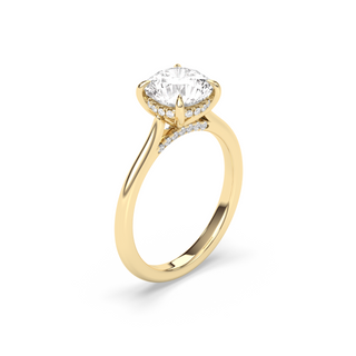 1.30-3.50 CT Round Diamond Hidden Halo Engagement Ring