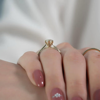 1.5-2.5 CT Marquise  Lab Grown Diamond Unique Setting Engagement Ring