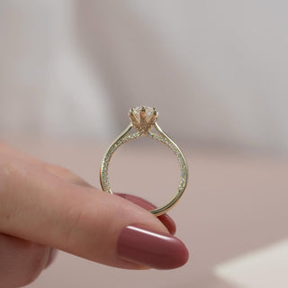 1.5-2.5 CT Marquise  Lab Grown Diamond Unique Setting Engagement Ring