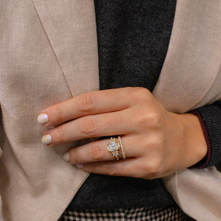 2.0-4.0 CT Oval  Lab Grown Diamond Cluster Style Engagement Ring