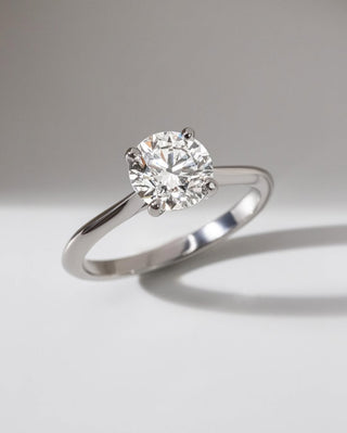 1.60 - 3.60 CT Round  Lab Grown Diamond Solitaire Style Engagement Ring
