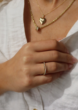 1.0 TCW Round Diamond Pavé Wrap Wedding Band