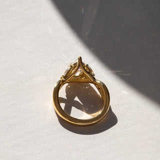 1.20-3.50 CT Pear  Lab Grown Diamond Cross Over Style Engagement Ring