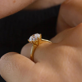 1.50 - 3.50 CT Round  Lab Grown Diamond Solitaire Style Engagement Ring