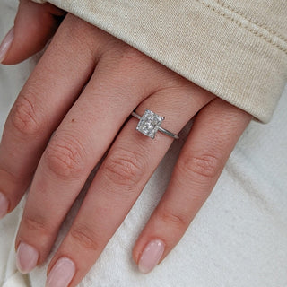 1.81ct Cushion G- VS2 Diamond Solitaire Engagement Ring - violetjewels