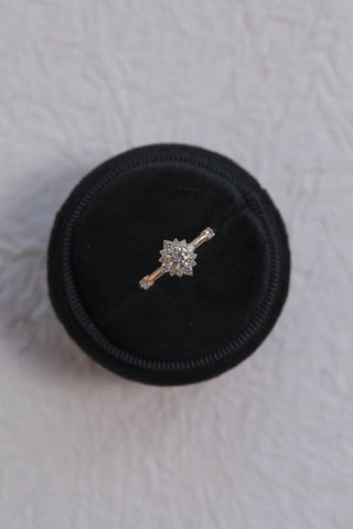 0.25-2.25 CT Round Diamond Halo Engagement Ring