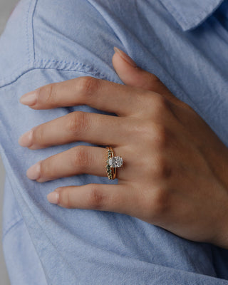 1.47-3.50 CT Cushion  Lab Grown Diamond Solitaire Engagement ring