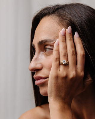 0.38 TCW Round Lab Grown Diamond Dainty Wedding Band