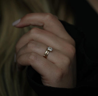 0.71 CT Radiant Solitaire CVD E/VS1 Diamond Engagement Ring - violetjewels