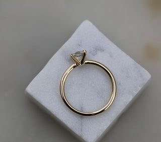 0.90 CT Cushion Solitaire CVD E/VS1 Diamond Engagement Ring - violetjewels