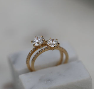 0.85 CT Round Solitaire CVD E/VS1 Diamond Engagement Ring - violetjewels